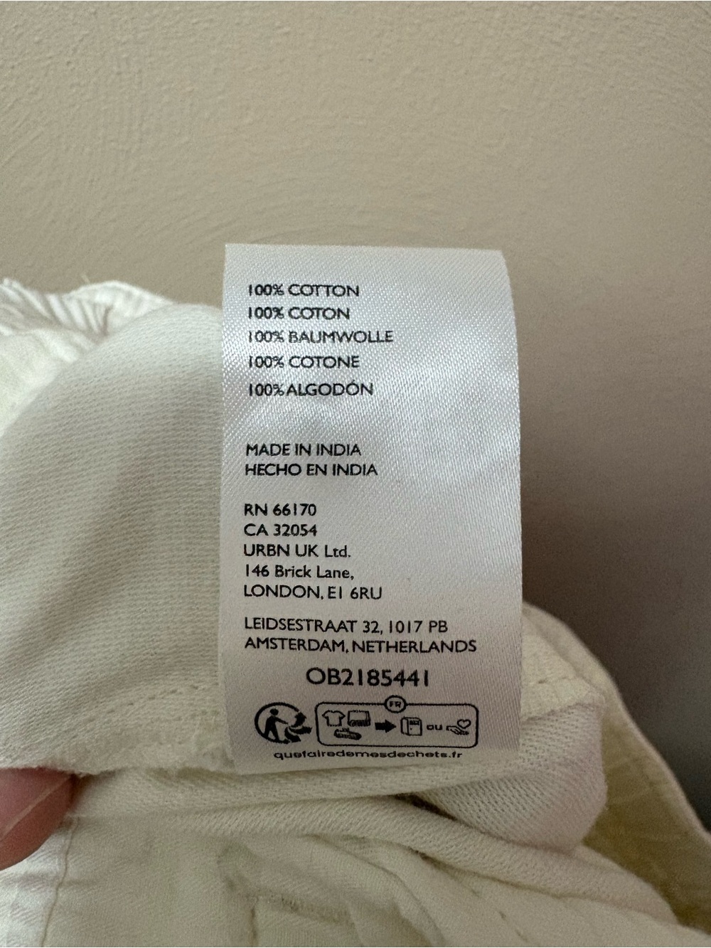 Free People We The Free Park Ave Cargo Pant Ivory Size Medium NWT New - Picture 15 of 16